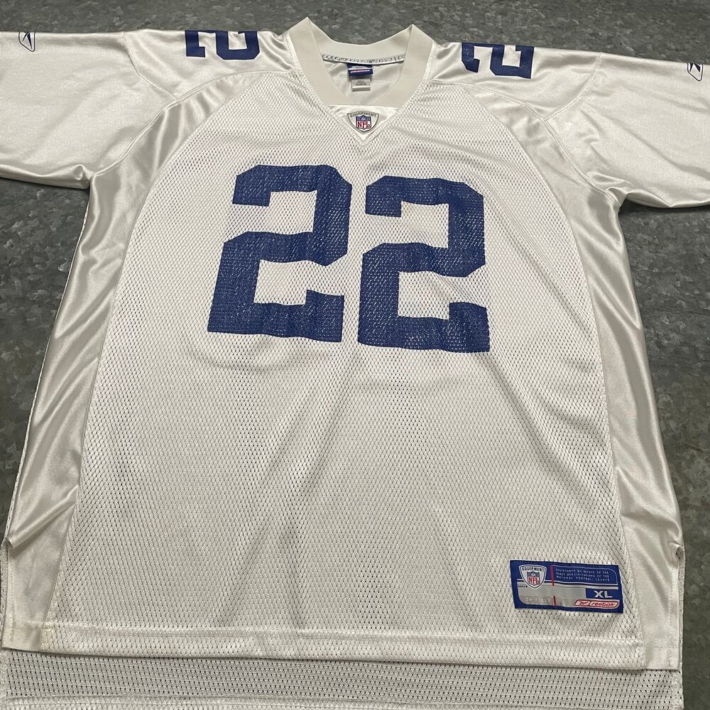 Vintage Dallas Cowboys Emmitt Smitt 22 Reebok Equipment NFL Jersey XL White 90s